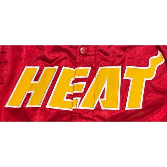 M2-64 ULTRA GAME NWT Miami Heat Varsity Jacket Windbreaker Red Small - Picture 7 of 13